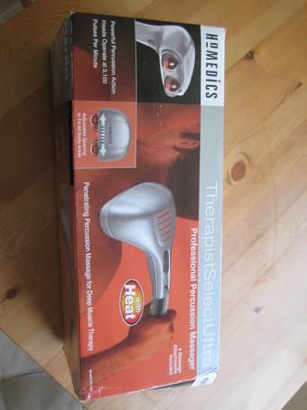 yoga mat $10 & hand-held Hometrics massager $15 2