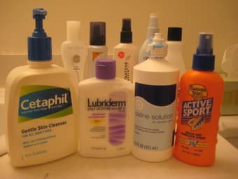 Facial cleanser/sunscreen/lotion/saline solution - $10 for all 4 1