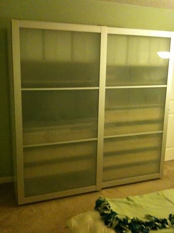 Large Wardrobe with Frosted Glass Doors - $700 1