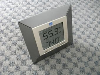 Temperature and humidity weather station, $15 1