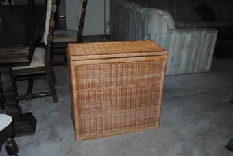 Wicker Laundry Hamper $25 1