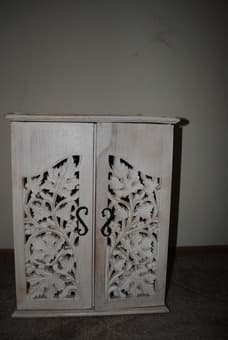 Carved Wooden Cabinet $45 3
