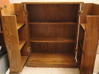 TV stand and matching DVD/VHS cabinet $40 ea. 2