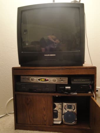 TV stand and matching DVD/VHS cabinet $40 ea. 3