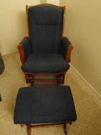 Rocking/Gliding Chair w/ Ottomon (also glides!) 1