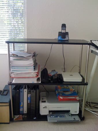 Shelving units, TV stand - $40 1