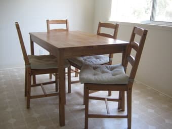 IKEA Kitchen Table (wooden) + 4 chairs -- $120 1