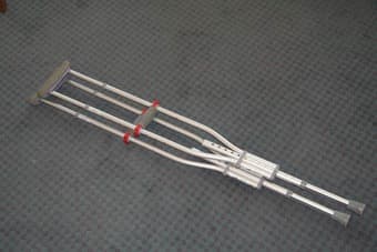 Queen Size Mattress, 28'' TV, a pair of Crutches 1