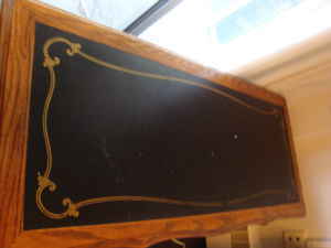 Beautiful Hardwood Desk with Leather Top -- $100 OBO 2