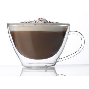 4 double glass cups, good for coffee/latte $10 1