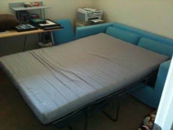 Blue Sleeper Sofa - $250 2