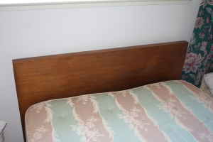 Retro bedroom dresser, night stand and double bed - $85 3
