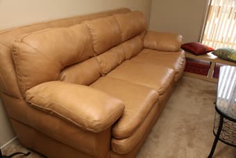 a Like-new $1200 Luxury Genuine Leather Sofa selling for $750 3