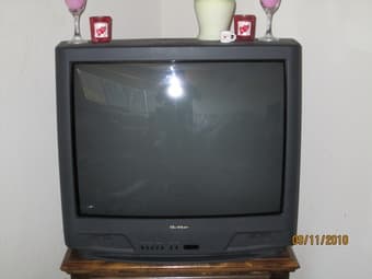 Book shelf, TV and Stools. 1