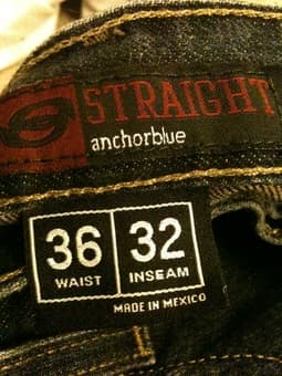 Anchor Blue MENS jeans size 36x32 1