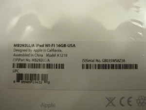 Factory sealed iPad 16G wifi for only $520 3