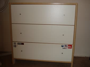 White IKEA Drawer (49$) and TV Stand (69$) 1