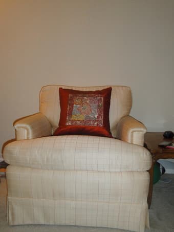 Very comfortable sofa with couch ($150) 2
