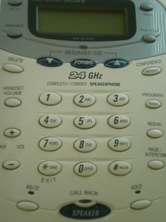 GE corded and cordless phone, white, 2.4GHz - $10 2