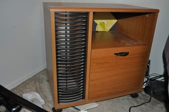 Glass table, 4 chairs and small TV/ Stero stand 3