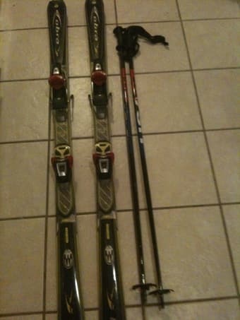 For sale: Used Rosignol skis (1.77 m) + bindings+ sticks  - $90 1