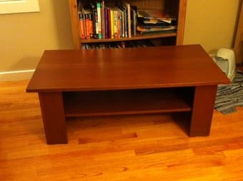 brown coffee table ($40) 1