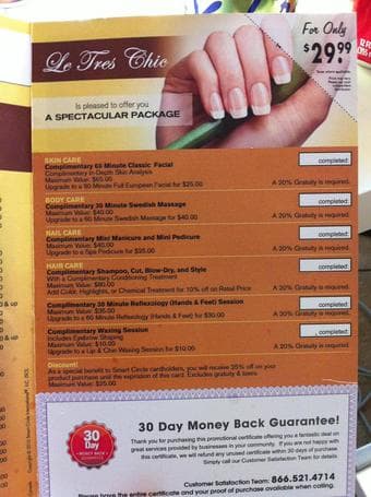 Salon and Spa Gift Certificate - $25 1
