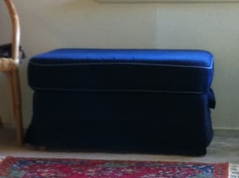 Ektorp Sofa, sofa cover, and footstool (Blue color) for $500 only 2