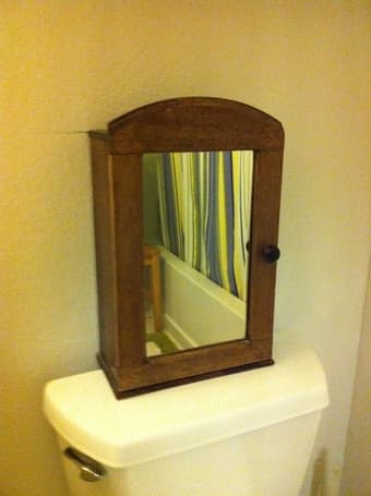 Wooden Mirrored Cabinet - $3 1
