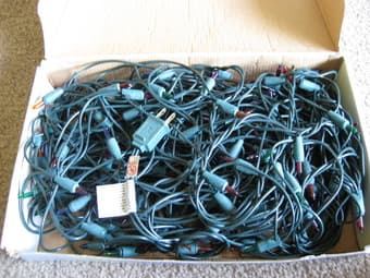 4' x 6' Multi Mini Net Style Christmas Lights - Green Wire 1
