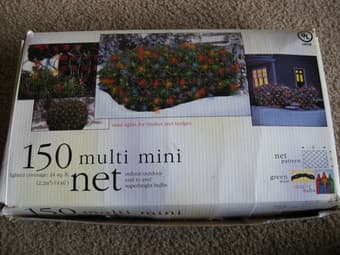 4' x 6' Multi Mini Net Style Christmas Lights - Green Wire 2