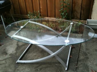 For sale: glass top coffee table $10 1