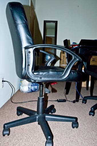 Leather office chair, used, $30 2