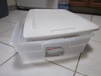 White Sterilite 28Qt container for sale - $4 1