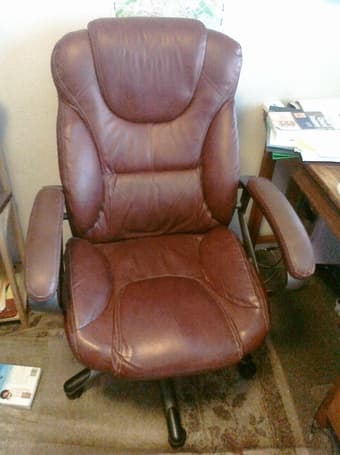 Burgundy Leather Office Chair - $80 or best offer 1