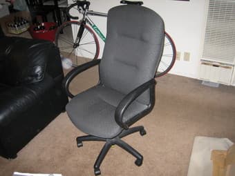 Grey comfortable work/desk chair, $25 2