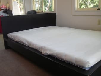Ikea Queen bed frame with mattress - $300 2