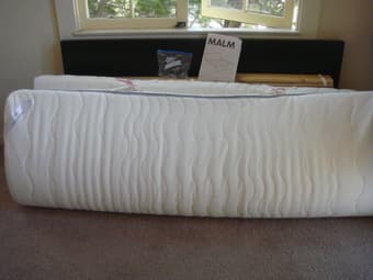 Ikea Queen bed frame with mattress - $300 3