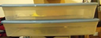 Two Sterilite clear plastic storage containers - $5 1