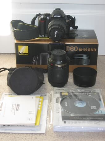 Nikon D60 DSLR w/ 18-50mm DX ES lens ($550) 1