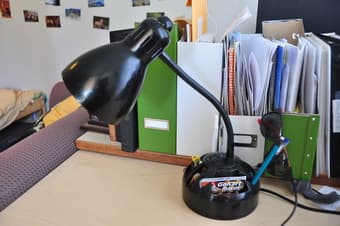 Table lamp with power outlet and organizer - $15 1