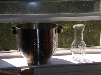 Large Colander + Salad Dressing Bottle - $5 1