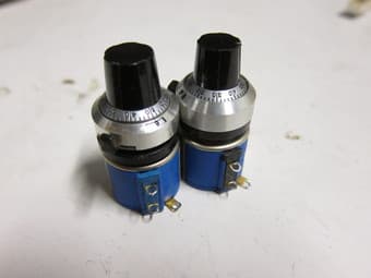 Potentiometers: Bourns multiturn pots, $10 1