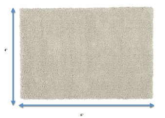 Modern and chic Like-New Crate & Barrel Carpet 4’x6’ 1