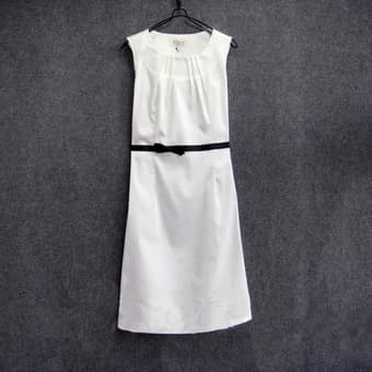 decent white dress with knot 1