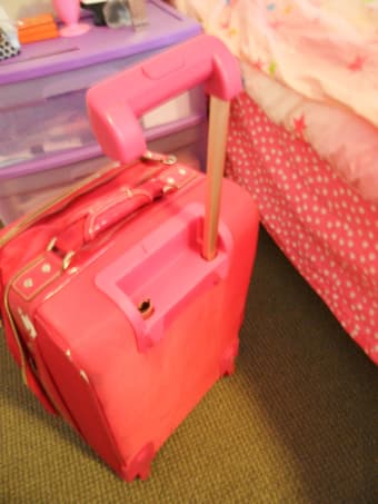 Hot Pink Guess Carry On Suitcase - $15 2