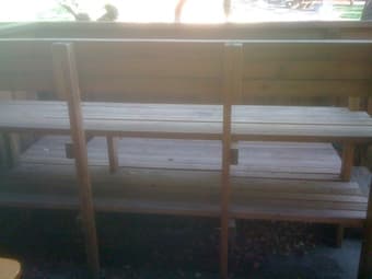 Wooden deck/bench for EV backyard $50 OBO 2