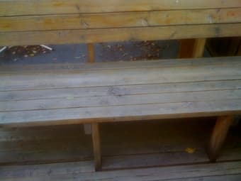 Wooden deck/bench for EV backyard $50 OBO 3