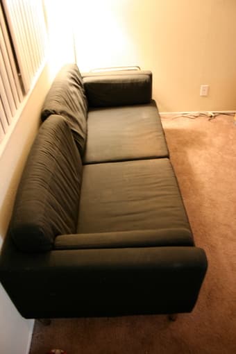 Ikea “Klamby” Black Fabric Sofa 2