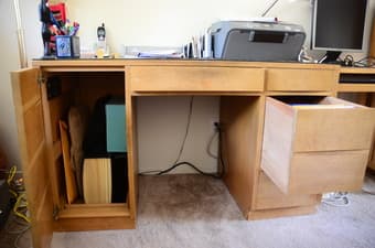 Executive Desk solid wood - $170 3